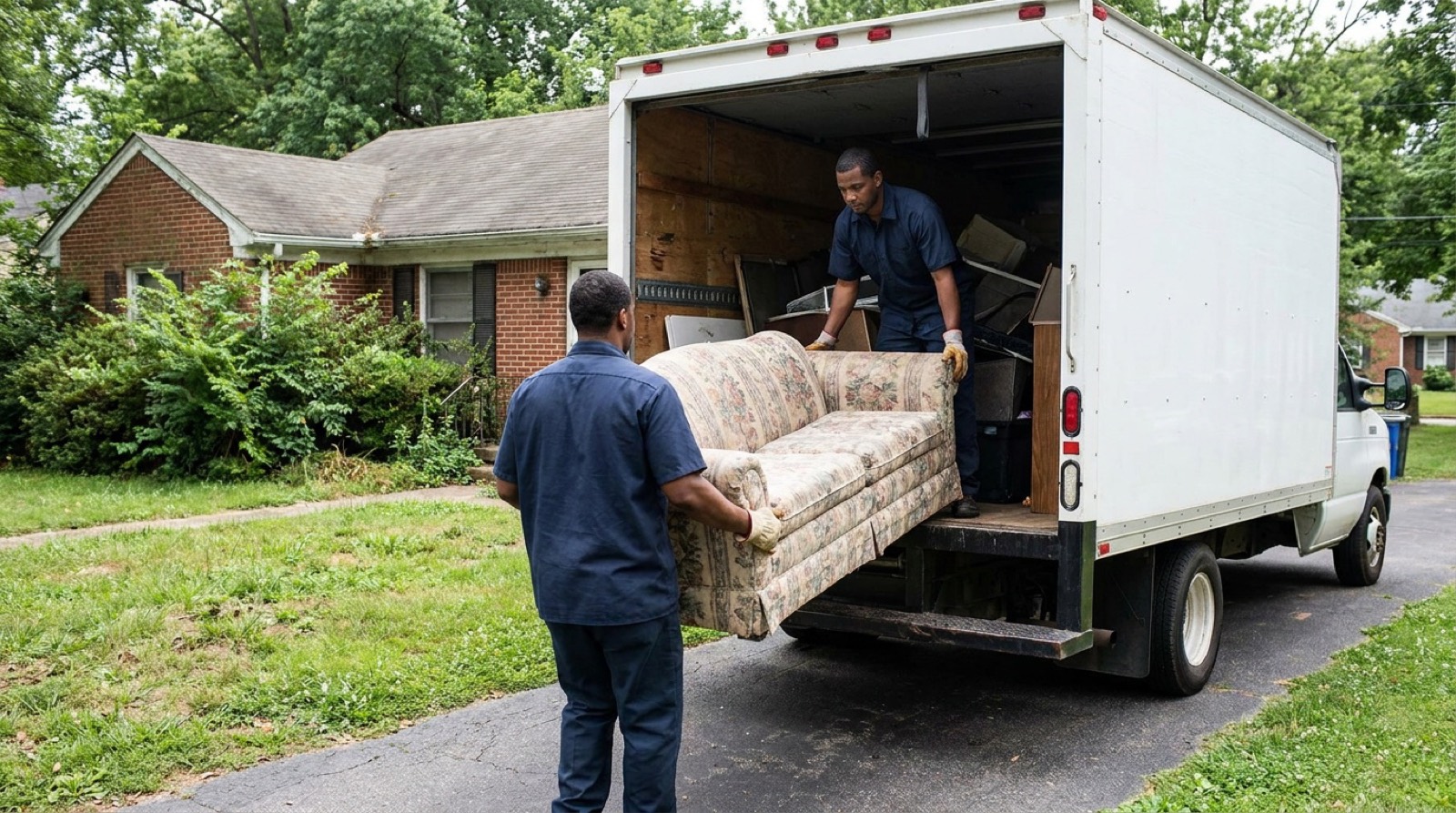 Sample junk removal website hero