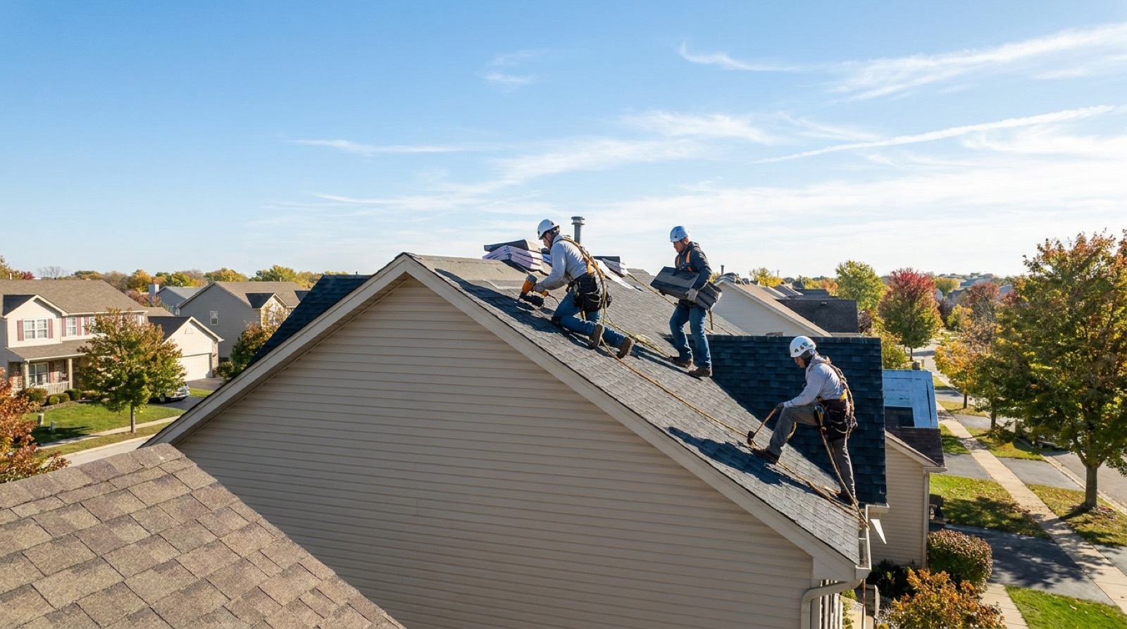 Sample roofing website hero
