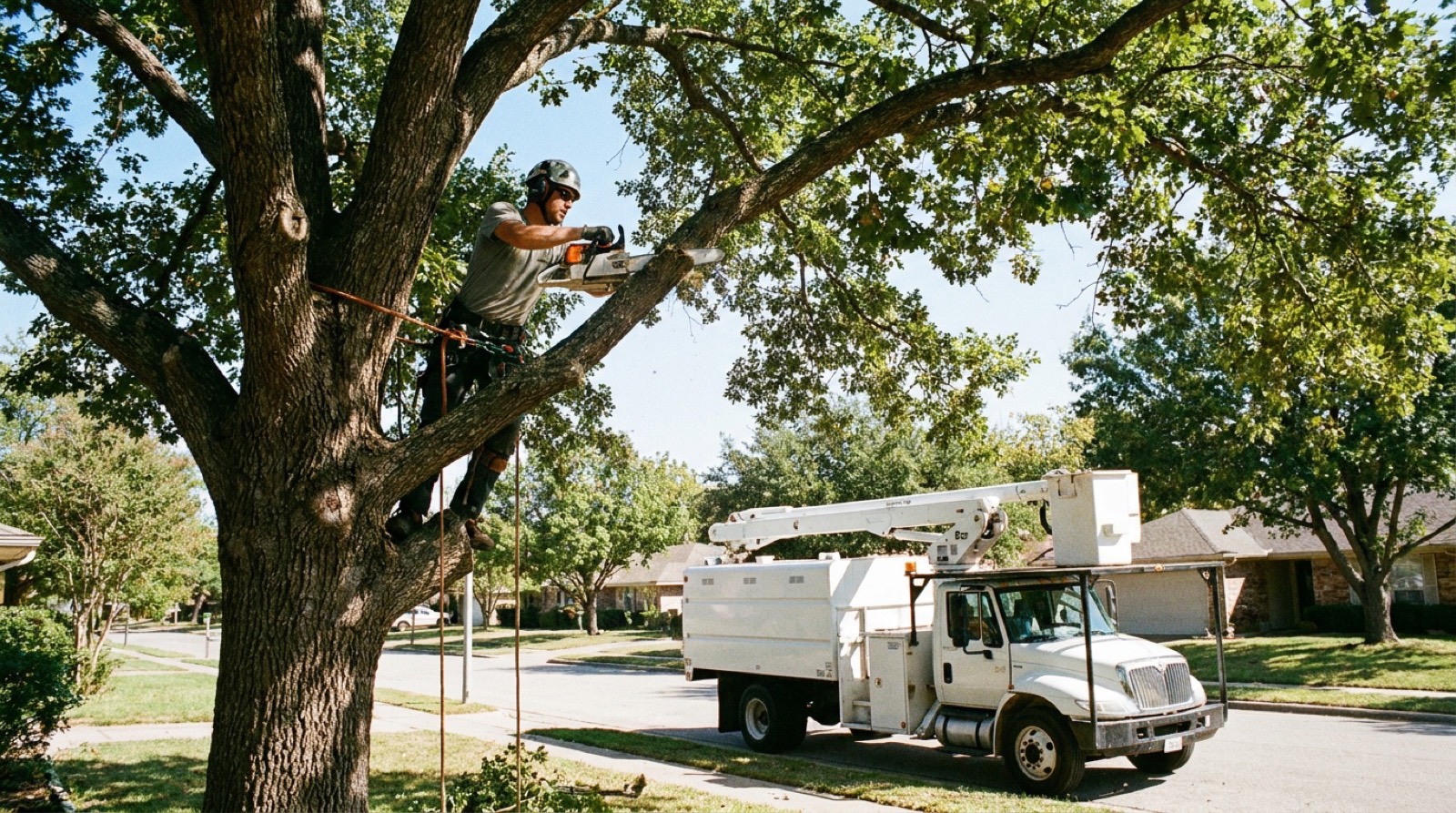 Sample tree service website hero